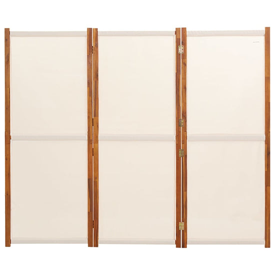 Kamerscherm met 3 panelen 210x180 cm crèmewit MeubelReus