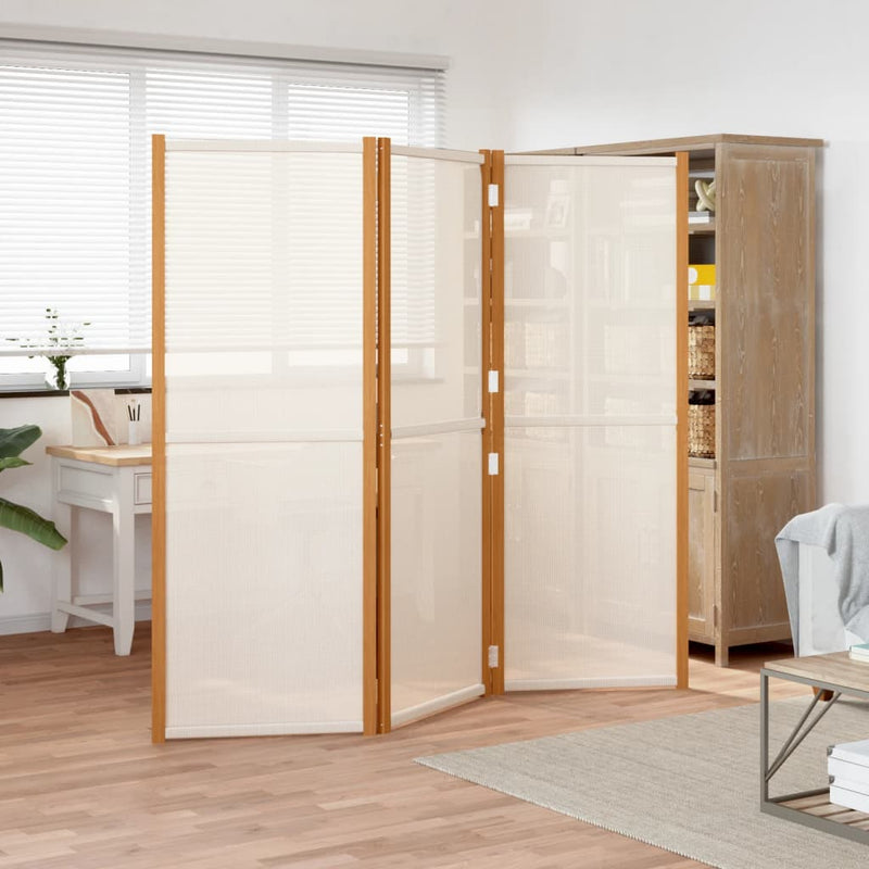 Kamerscherm met 3 panelen 210x180 cm crèmewit MeubelReus