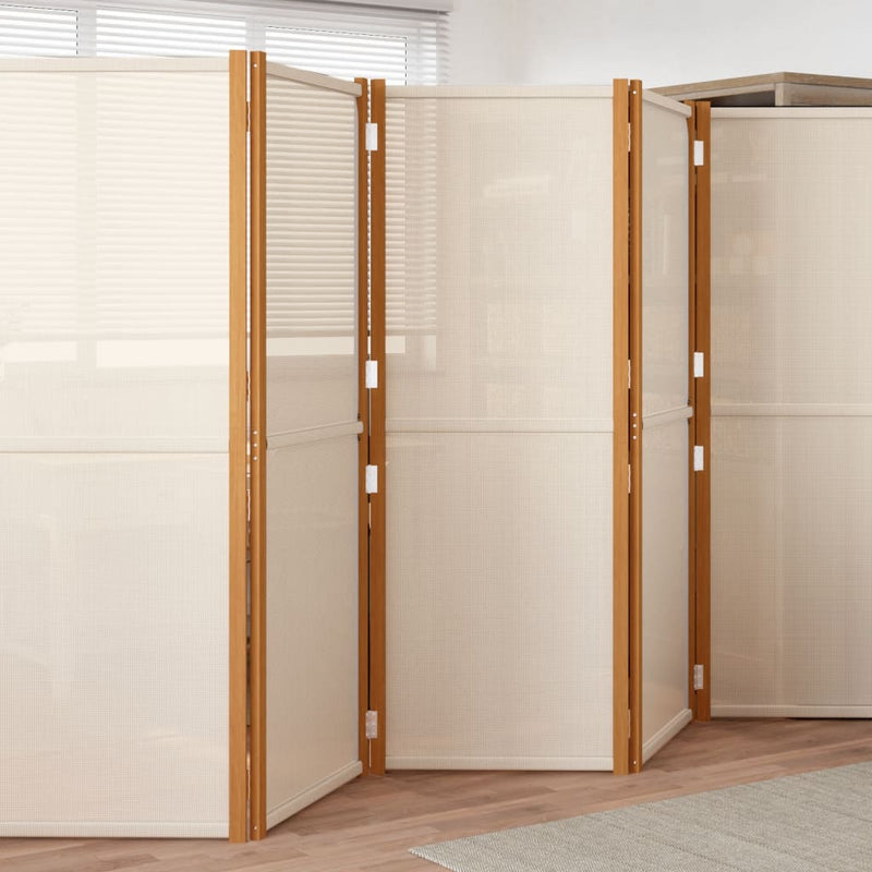 Kamerscherm met 5 panelen 350x180 cm crèmewit MeubelReus