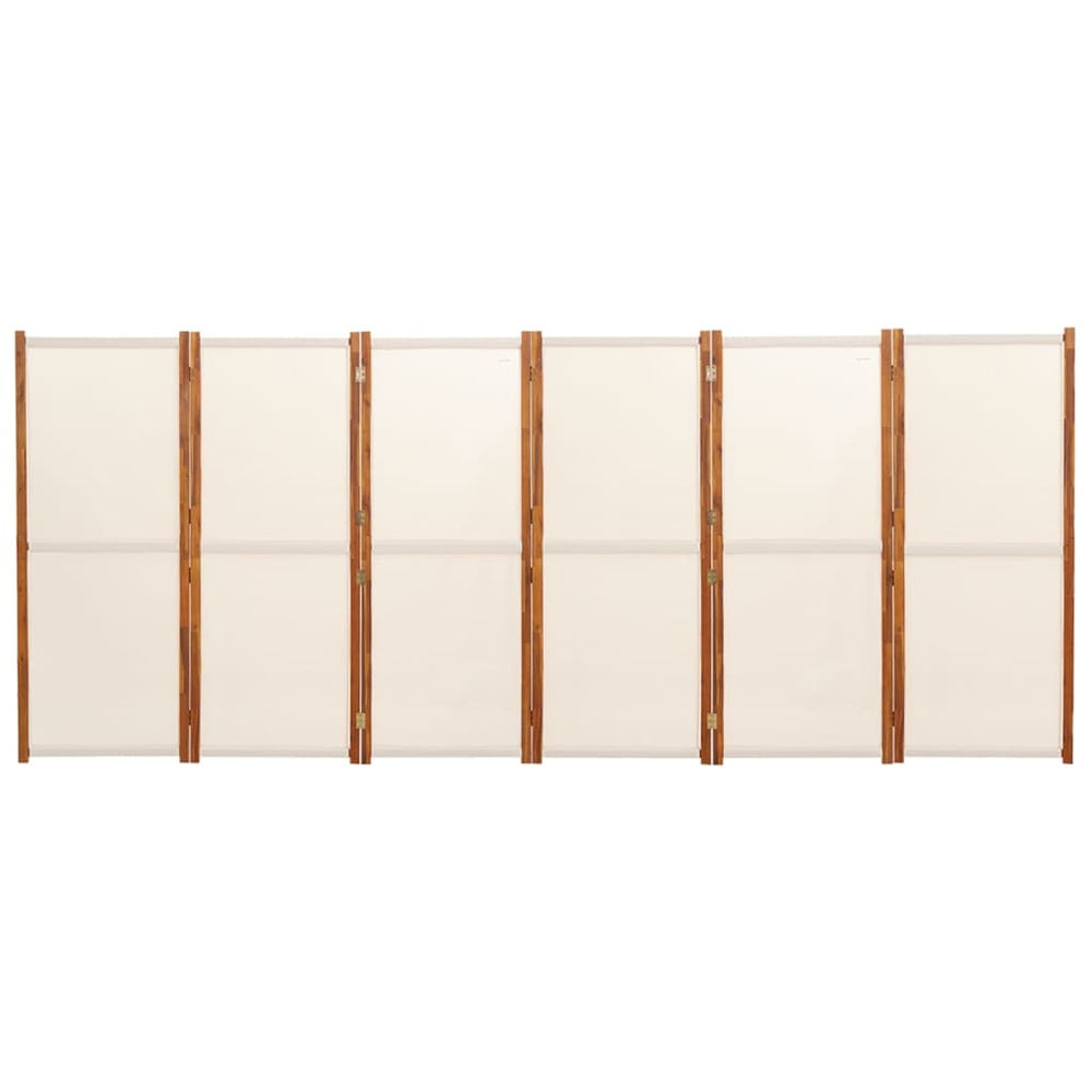 Kamerscherm met 6 panelen 420x180 cm crèmewit MeubelReus
