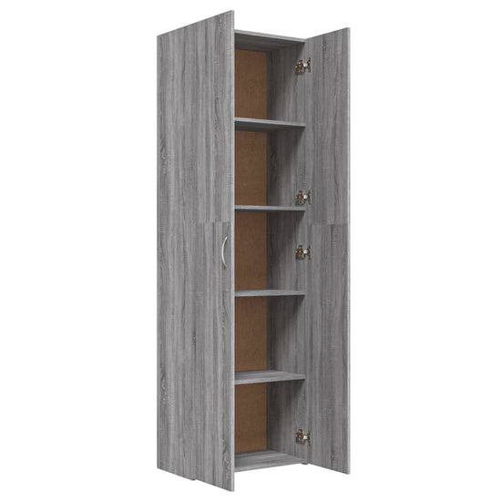 Kantoorkast 60x32x190 cm bewerkt hout grijs sonoma eikenkleurig MeubelReus