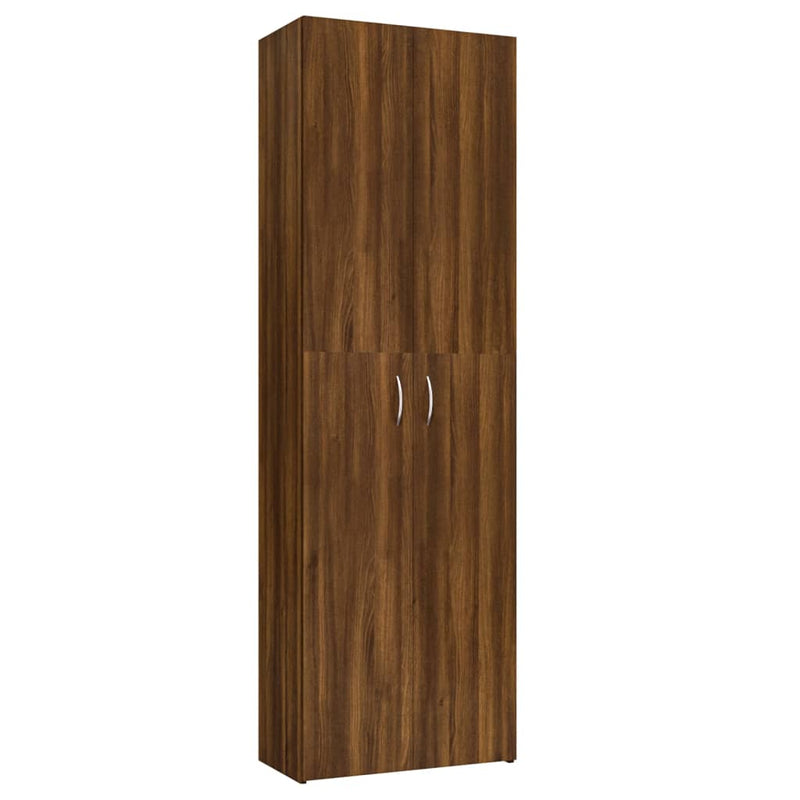 Kantoorkast 60x32x190 cm bewerkt hout bruin eikenkleur MeubelReus