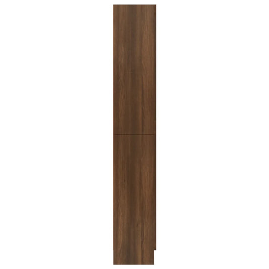 Vitrinekast 82,5x30,5x185,5 cm bewerkt hout bruineikenkleurig MeubelReus