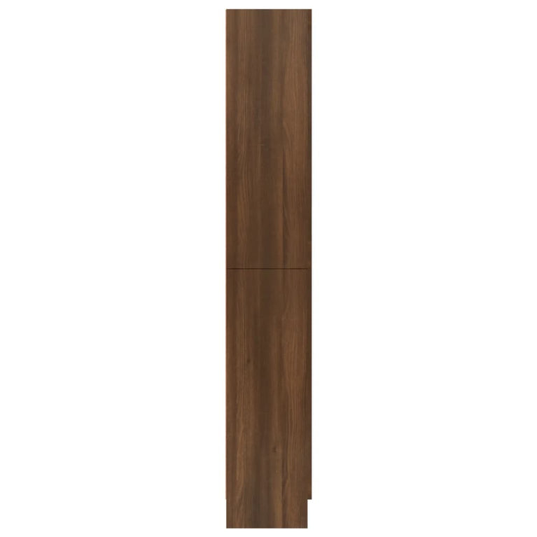 Vitrinekast 82,5x30,5x185,5 cm bewerkt hout bruineikenkleurig MeubelReus