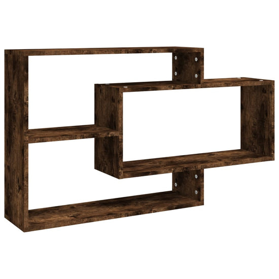 Wandschap 104x20x58,5 cm bewerkt hout gerookt eikenkleurig MeubelReus
