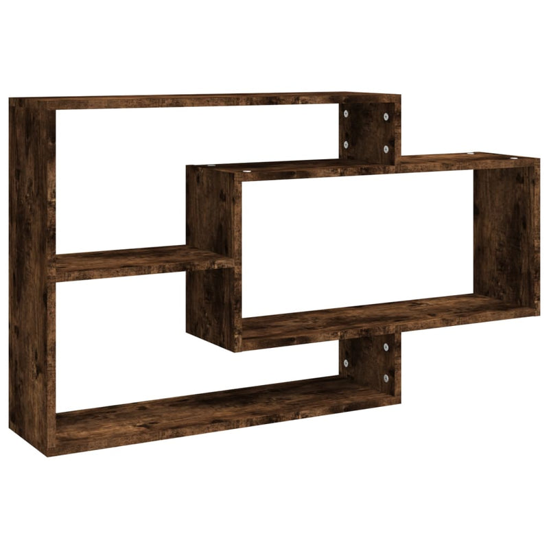 Wandschap 104x20x58,5 cm bewerkt hout gerookt eikenkleurig MeubelReus