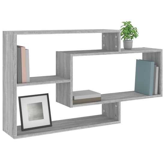 Wandschap 104x20x58,5 cm bewerkt hout grijs sonoma eikenkleurig MeubelReus
