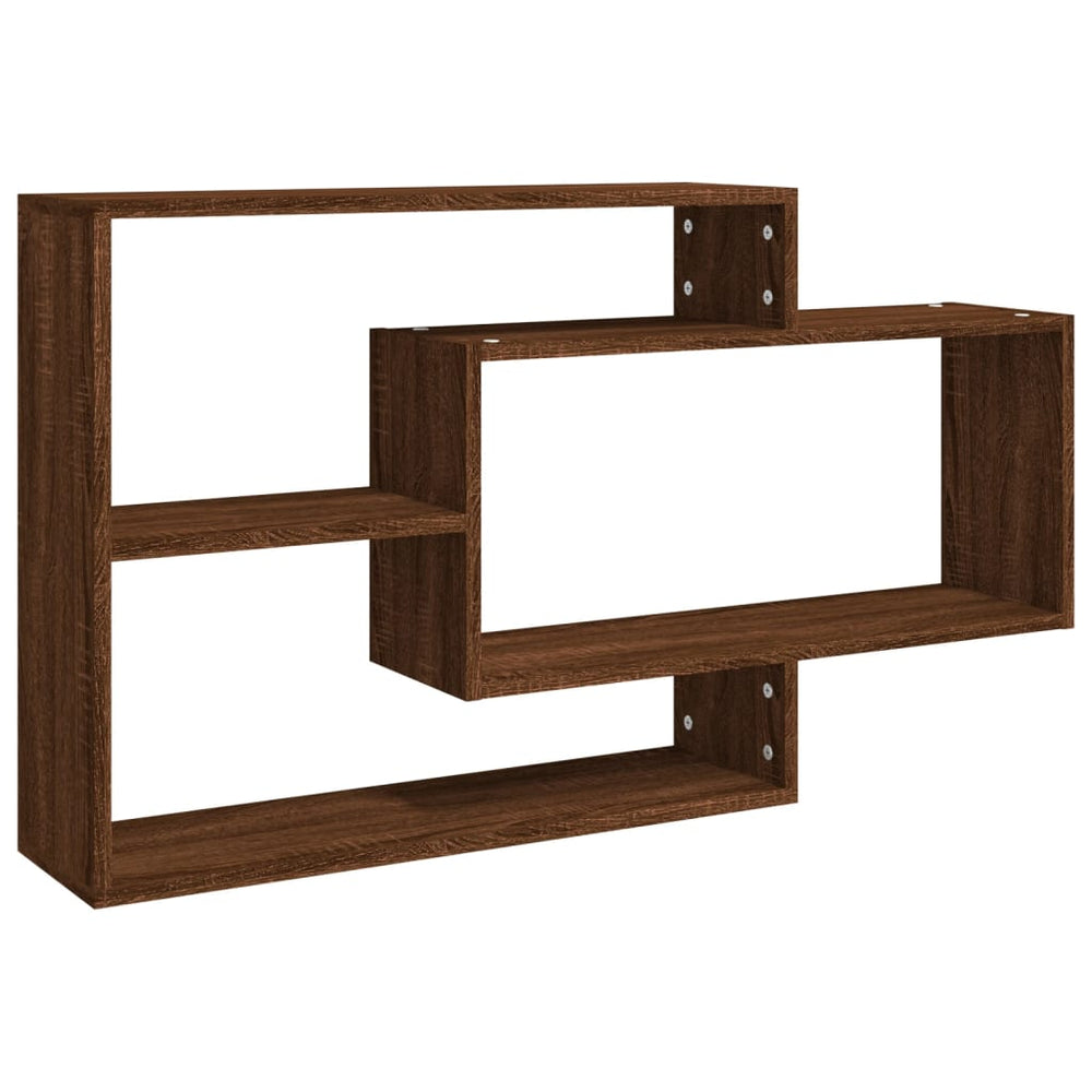 Wandschap 104x20x58,5 cm bewerkt hout bruineikenkleurig MeubelReus