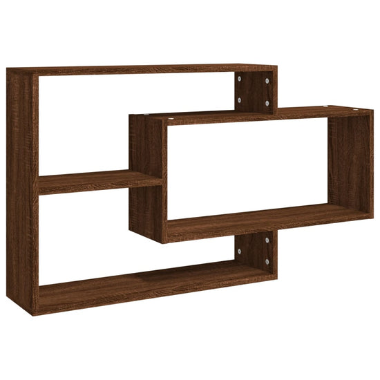 Wandschap 104x20x58,5 cm bewerkt hout bruineikenkleurig MeubelReus