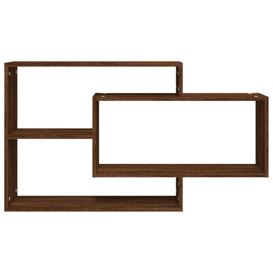 Wandschap 104x20x58,5 cm bewerkt hout bruineikenkleurig MeubelReus