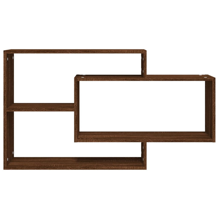 Wandschap 104x20x58,5 cm bewerkt hout bruineikenkleurig MeubelReus