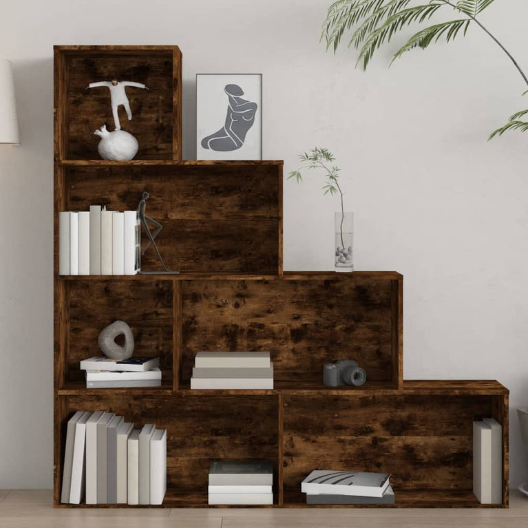Boekenkast 155x24x160 cm gerookt eikenkleurig MeubelReus
