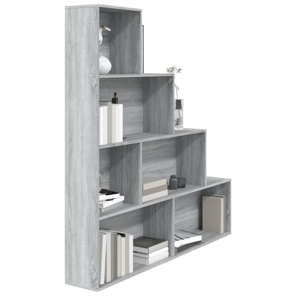 Boekenkast 155x24x160 cm grijs sonoma eikenkleurig MeubelReus
