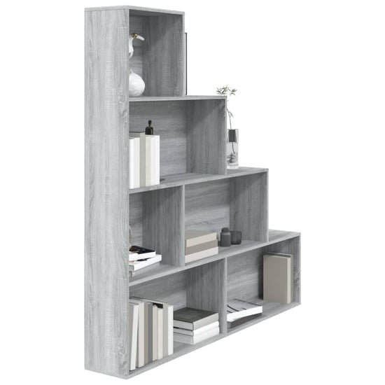 Boekenkast 155x24x160 cm grijs sonoma eikenkleurig MeubelReus