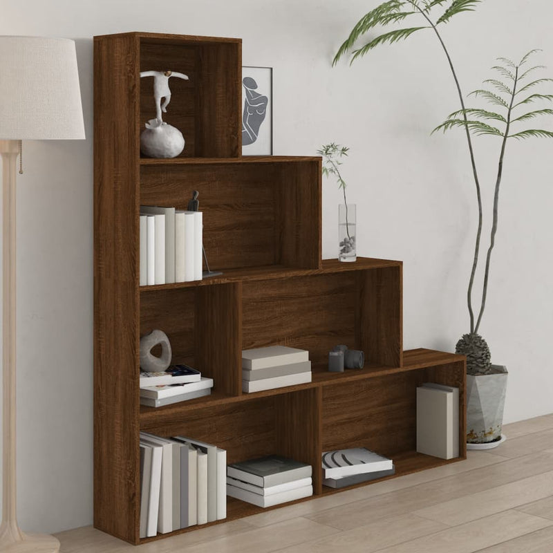 Boekenkast 155x24x160 cm bruineikenkleurig MeubelReus