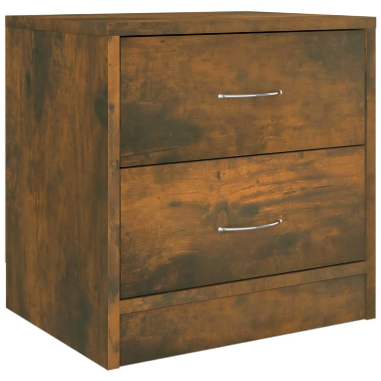 Nachtkastje 40x30x40 cm bewerkt hout gerookt eikenkleurig MeubelReus
