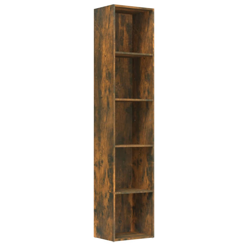 Boekenkast 40x30x189 cm bewerkt hout gerookt eikenkleurig MeubelReus