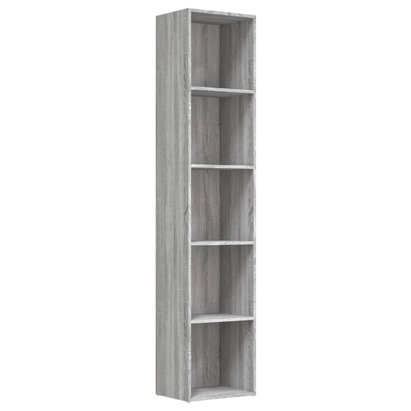Boekenkast 40x30x189 cm bewerkt hout grijs sonoma eikenkleurig MeubelReus