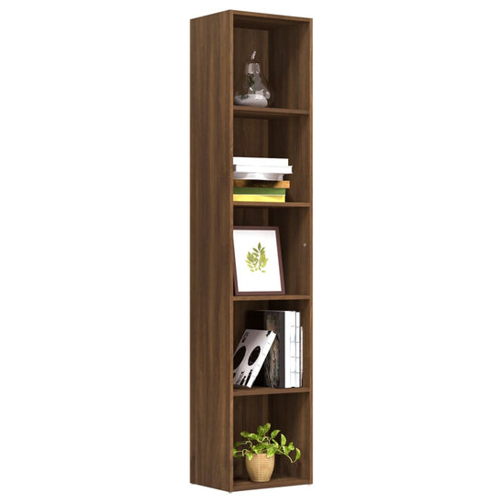 Boekenkast 40x30x189 cm bewerkt hout bruineikenkleurig MeubelReus