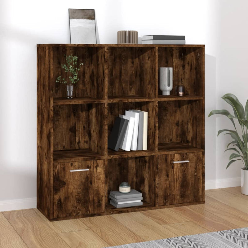 Boekenkast 98x30x98 cm gerookt eikenkleurig MeubelReus