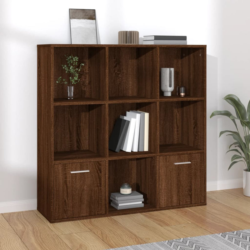 Boekenkast 98x30x98 cm bruineikenkleurig MeubelReus
