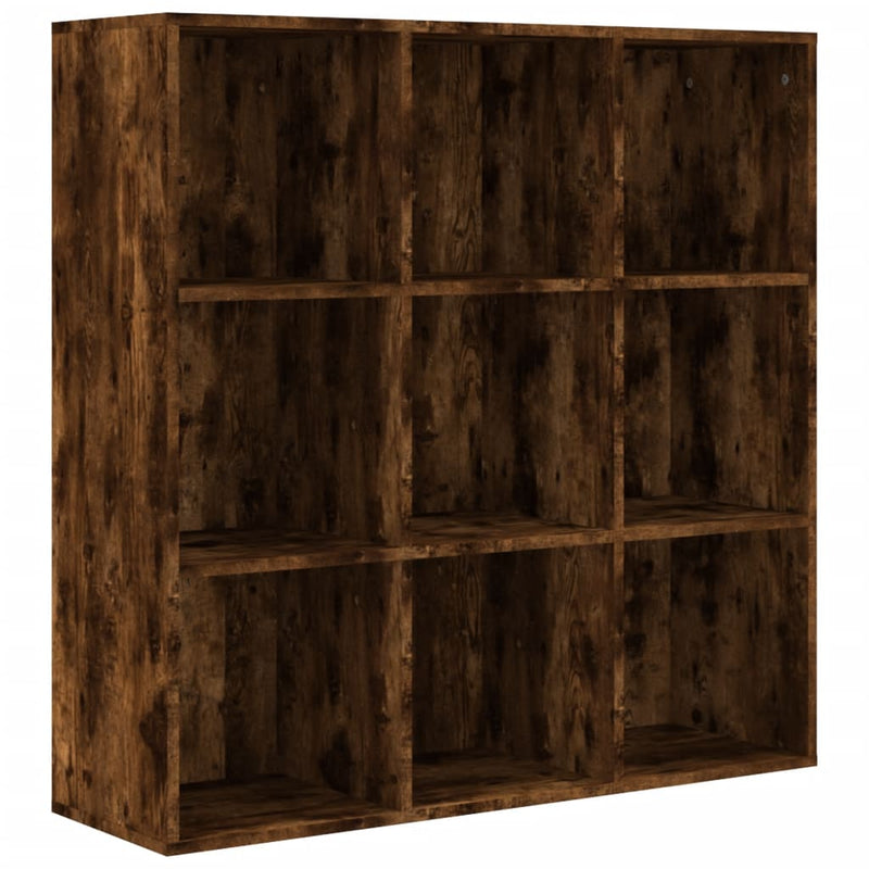 Boekenkast 98x30x98 cm gerookt eikenkleurig