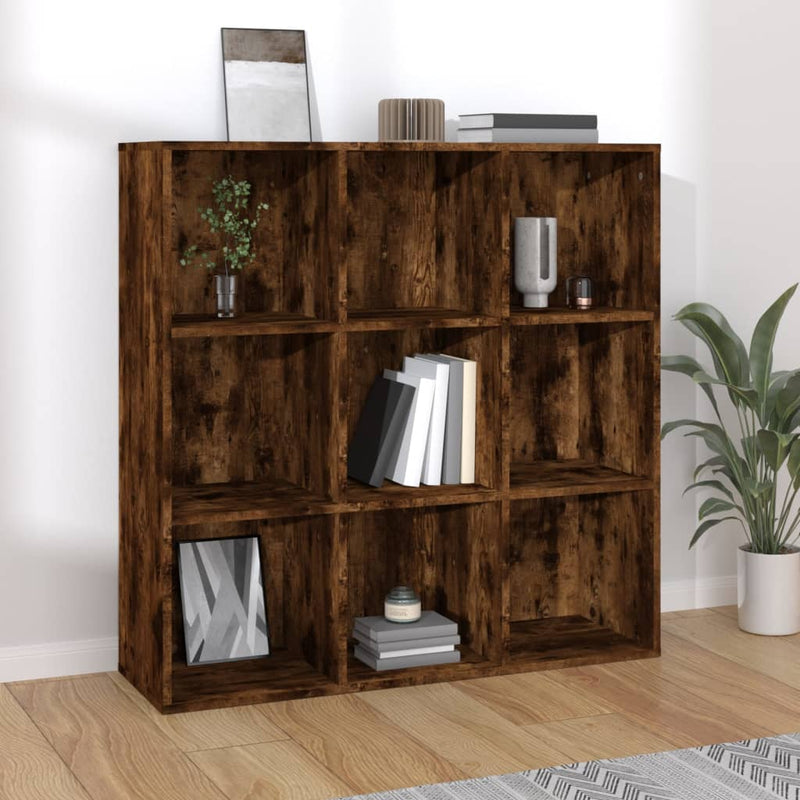 Boekenkast 98x30x98 cm gerookt eikenkleurig