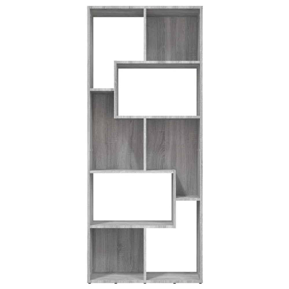 Boekenkast 67x24x161 cm bewerkt hout grijs sonoma eikenkleurig MeubelReus