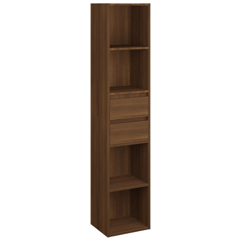 Boekenkast 36x30x171 cm bewerkt hout bruineikenkleurig MeubelReus