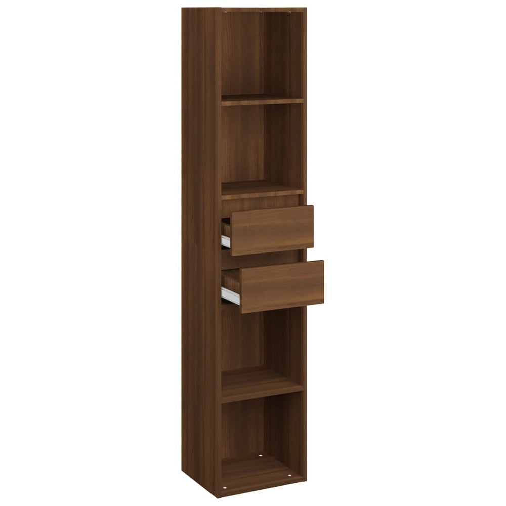 Boekenkast 36x30x171 cm bewerkt hout bruineikenkleurig MeubelReus