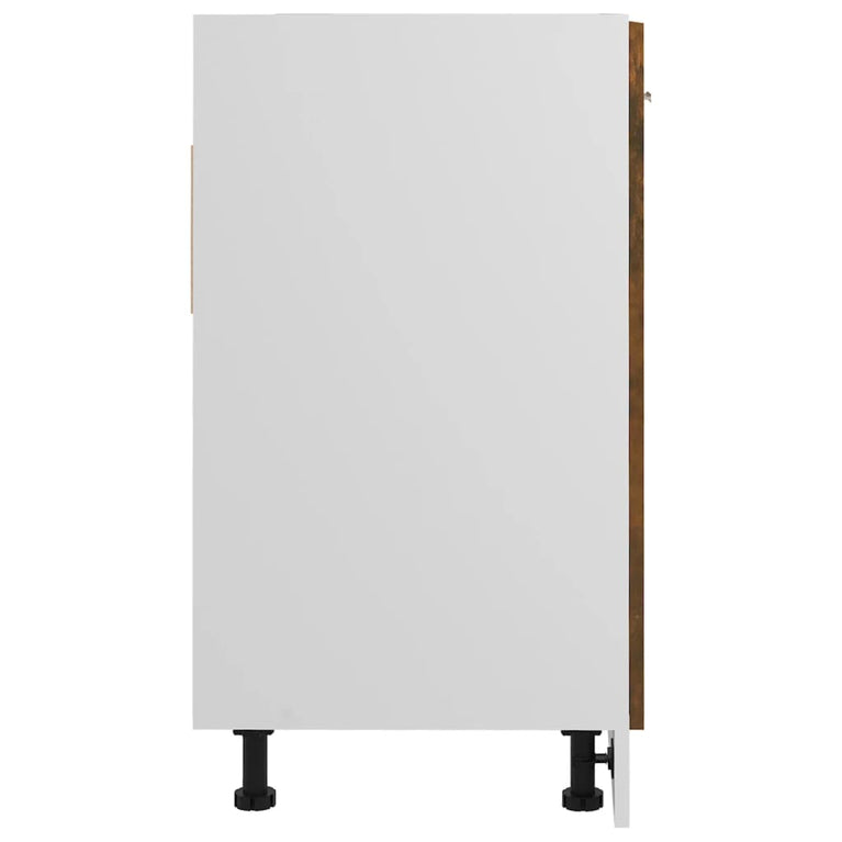 Gootsteenkast 80x46x81,5 cm bewerkt hout gerookt eikenkleur