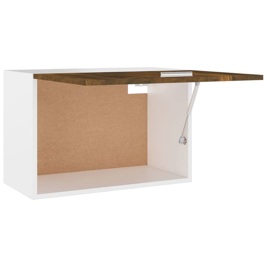 Wandkast hangend 60x31x40 cm bewerkt hout gerookt eikenkleurig MeubelReus