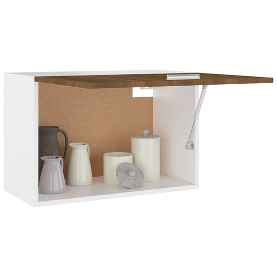 Wandkast hangend 60x31x40 cm bewerkt hout bruineikenkleurig MeubelReus