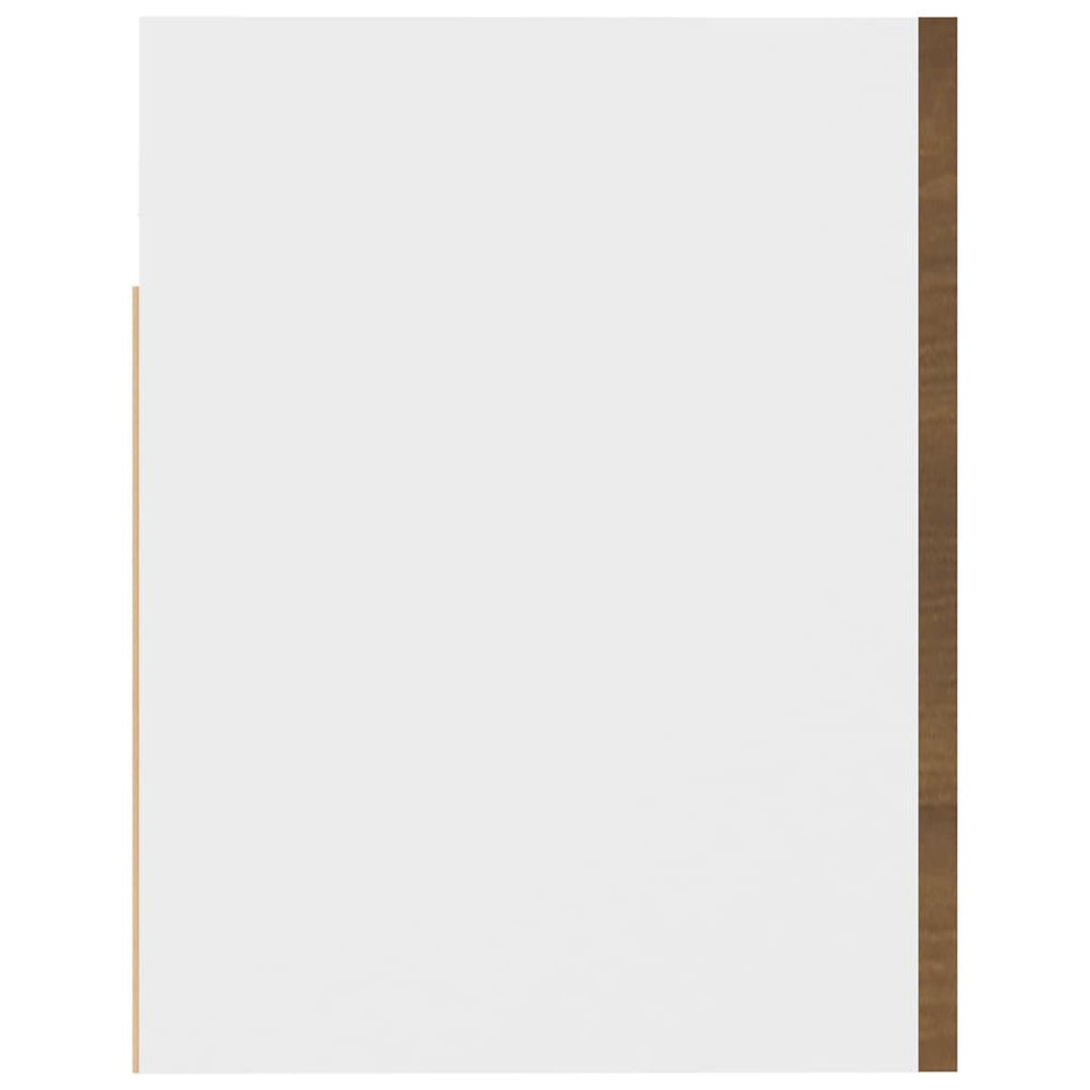 Wandkast hangend 60x31x40 cm bewerkt hout bruineikenkleurig MeubelReus