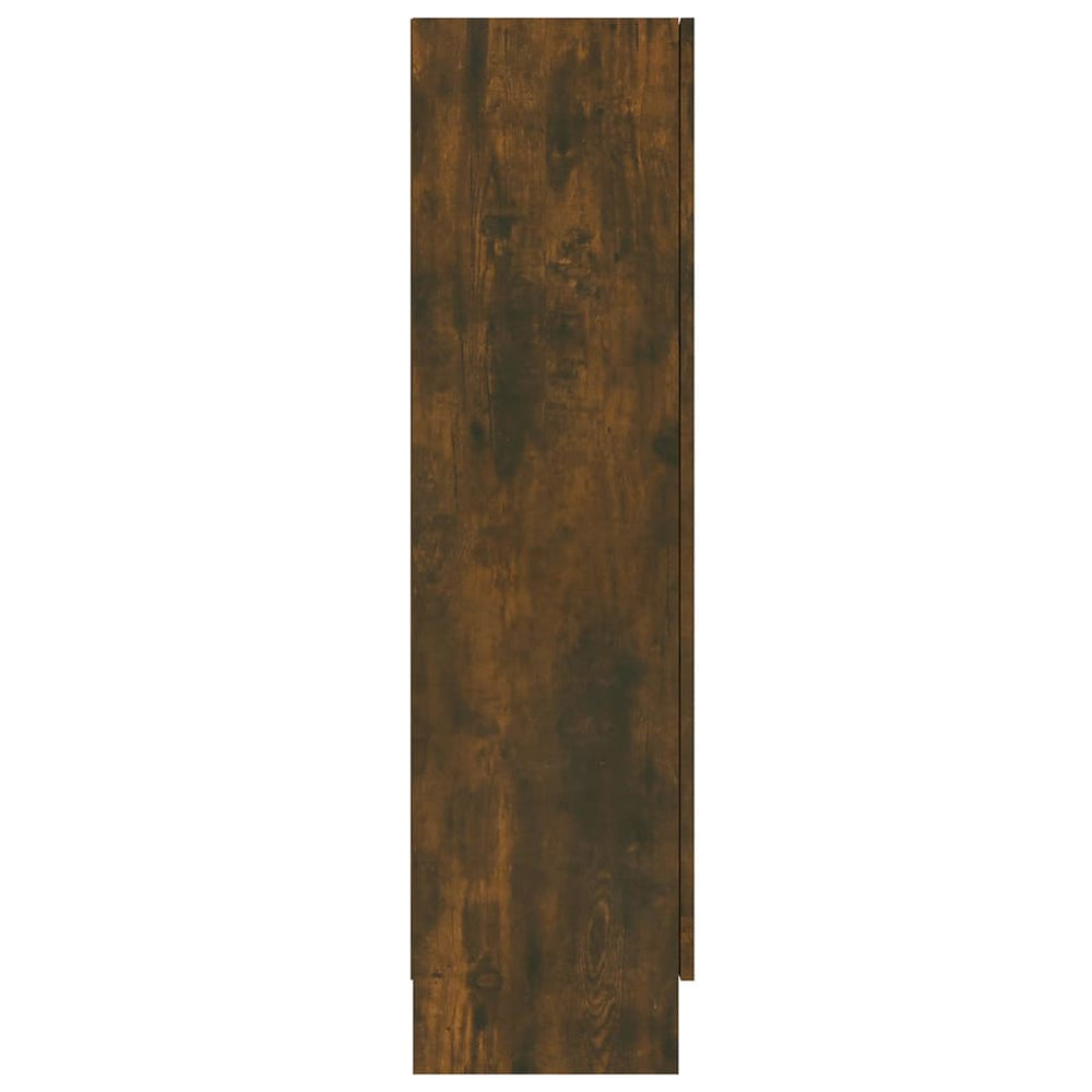 Vitrinekast 82,5x30,5x115 cm bewerkt hout gerookt eikenkleurig MeubelReus