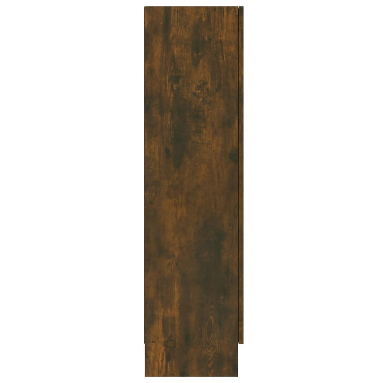 Vitrinekast 82,5x30,5x115 cm bewerkt hout gerookt eikenkleurig MeubelReus