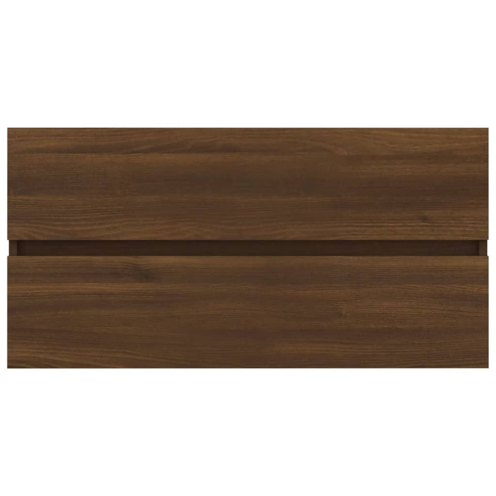 Wastafelkast 90x38,5x45 cm bewerkt hout bruineikenkleurig MeubelReus