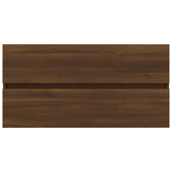 Wastafelkast 90x38,5x45 cm bewerkt hout bruineikenkleurig MeubelReus