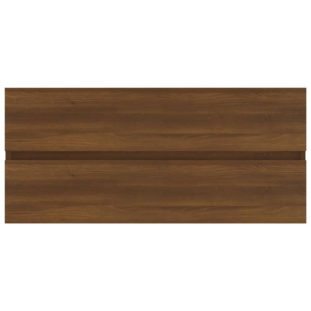 Wastafelkast 100x38,5x45 cm bewerkt hout bruineikenkleurig MeubelReus