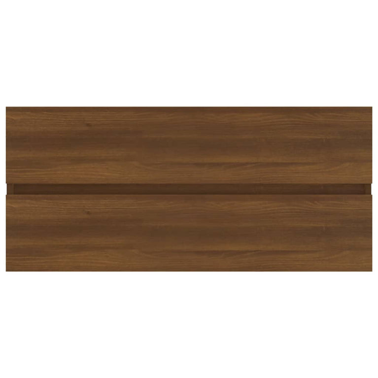 Wastafelkast 100x38,5x45 cm bewerkt hout bruineikenkleurig MeubelReus