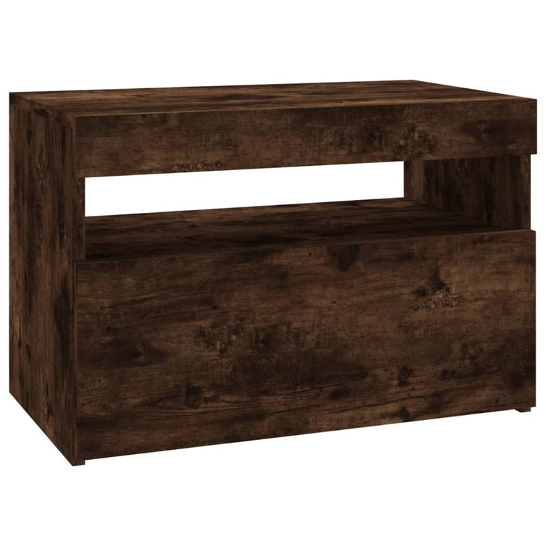 Tv-meubel met LED-verlichting 60x35x40 cm gerookt eikenkleurig MeubelReus