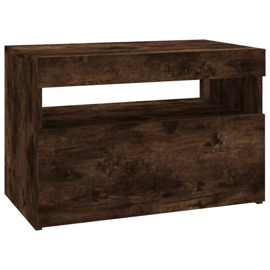 Tv-meubels 2 st met LED-verlichting 60x35x40 cm gerookt eiken MeubelReus