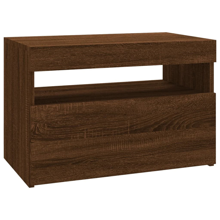 Tv-meubel met LED-verlichting 60x35x40 cm bruineikenkleurig MeubelReus