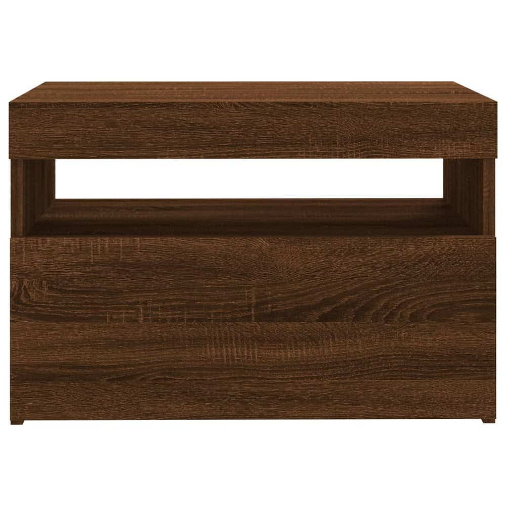 Tv-meubel met LED-verlichting 60x35x40 cm bruineikenkleurig MeubelReus