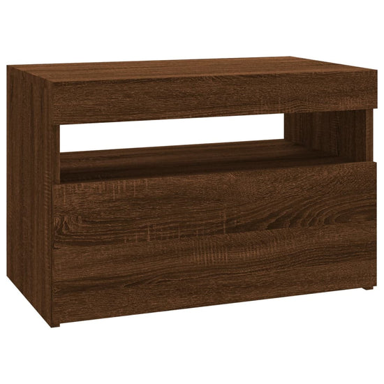 Tv-meubels 2 st met LED-verlichting 60x35x40 cm bruineikenkleur MeubelReus