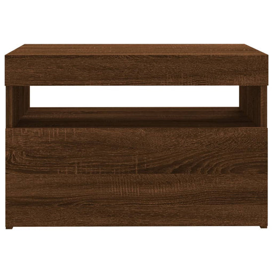 Tv-meubels 2 st met LED-verlichting 60x35x40 cm bruineikenkleur MeubelReus