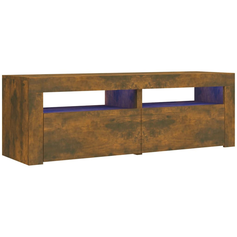 Tv-meubel met LED-verlichting 120x35x40 cm sonoma eikenkleurig MeubelReus
