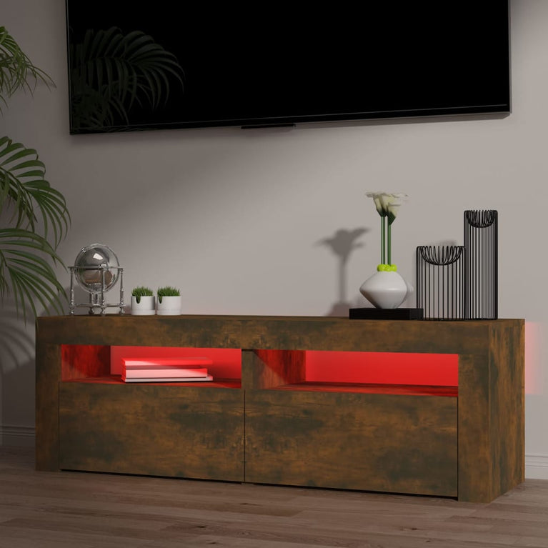 Tv-meubel met LED-verlichting 120x35x40 cm sonoma eikenkleurig MeubelReus