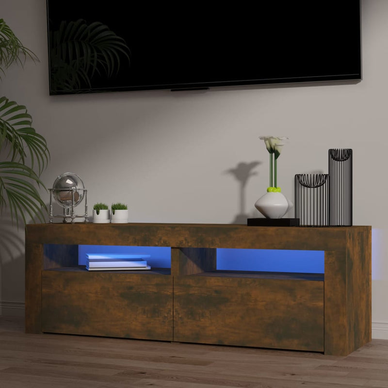 Tv-meubel met LED-verlichting 120x35x40 cm sonoma eikenkleurig MeubelReus