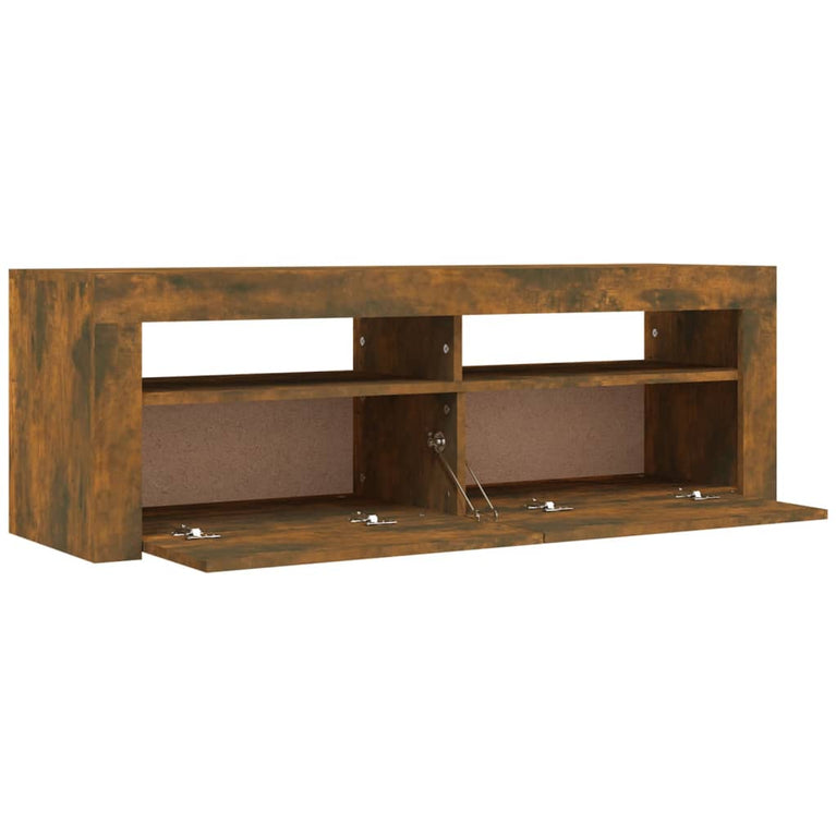 Tv-meubel met LED-verlichting 120x35x40 cm sonoma eikenkleurig MeubelReus